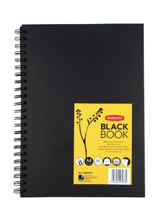 Poza cu CAIET SPIRA PENTRU SCHITE A4 40 FILE 200G COPERTA NEAGRA PROFESSIONAL DERWENT
