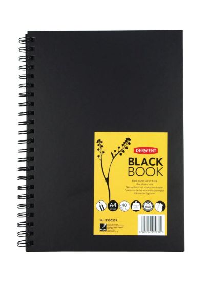 Poza cu CAIET SPIRA PENTRU SCHITE A4 40 FILE 200G COPERTA NEAGRA PROFESSIONAL DERWENT