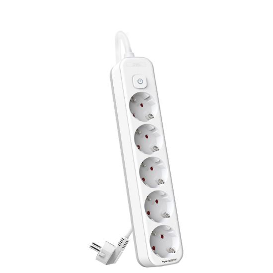 Poza cu PRELUNGITOR 1.8M 5 PRIZE PROTECTIE COPII + INTRERUPATOR DELI