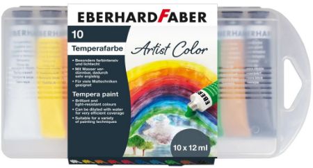 Poza cu TEMPERA 10 CULORI 12 ML CUT PLASTIC EBERHARD FABER