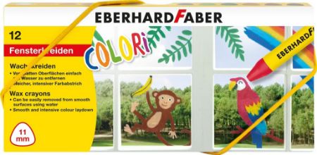 Poza cu CREIOANE CERATE PENTRU STICLA 12 CULORI EBERHARD FABER