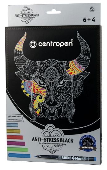 Poza cu SET COLI DESEN ANTI-STRESS + 6 MARKERE CENTROPEN