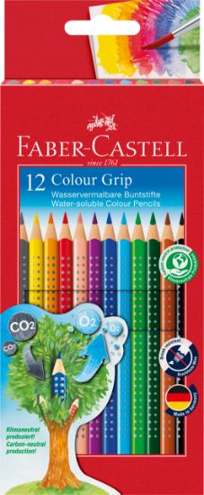 Poza cu CREIOANE COLORATE 12 CULORI GRIP 2001 FABER-CASTELL