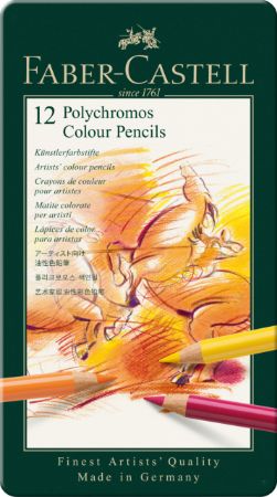 Poza cu CREIOANE COLORATE 12 CULORI POLYCHROMOS FABER-CASTELL
