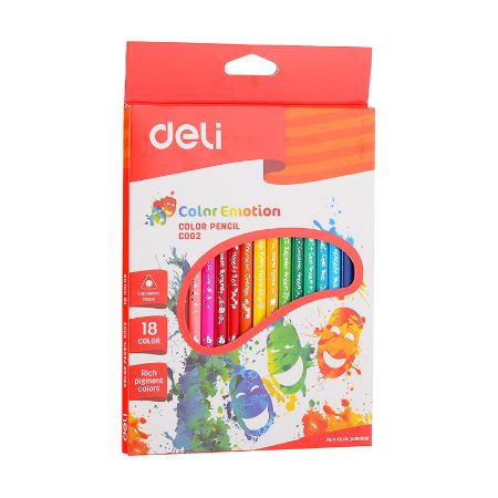 Poza cu CREIOANE COLORATE 18 CULORI COLOR EMOTION DELI