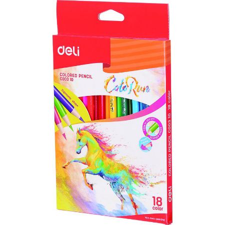 Poza cu CREIOANE COLORATE 18 CULORI COLORUN DELI