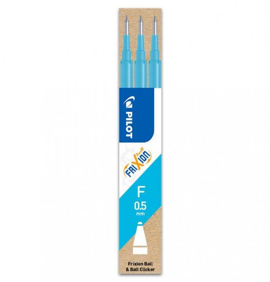 Poza cu MINA ROLLER 0.5MM ALBASTRU DESCHIS 3/SET FRIXION PILOT