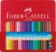 Poza cu CREIOANE COLORATE 24 CULORI CUTIE METAL GRIP 2001 FABER-CASTELL