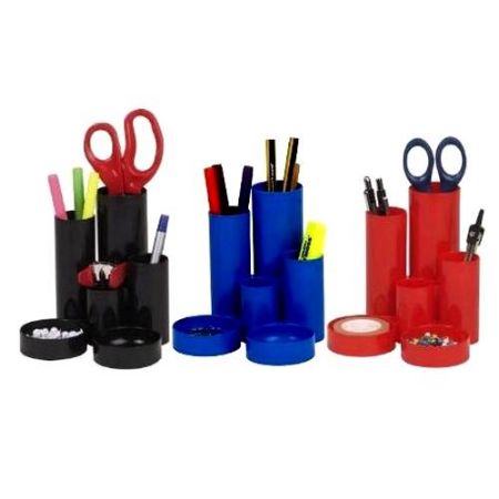 Poza cu SUPORT TUBULAR BIROU 6 COMPARTIMENTE ALBASTRU FLARO