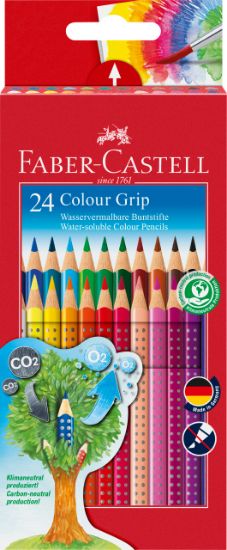 Poza cu CREIOANE COLORATE 24 CULORI GRIP 2001 FABER-CASTELL