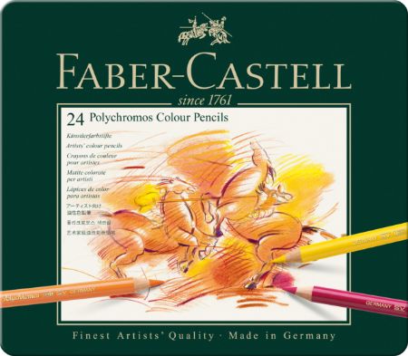 Poza cu CREIOANE COLORATE 24 CULORI POLYCHROMOS FABER-CASTELL