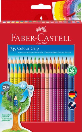 Poza cu CREIOANE COLORATE 36 CULORI GRIP 2001 FABER-CASTELL