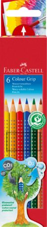 Poza cu CREIOANE COLORATE 6 CULORI GRIP 2001 FABER-CASTELL