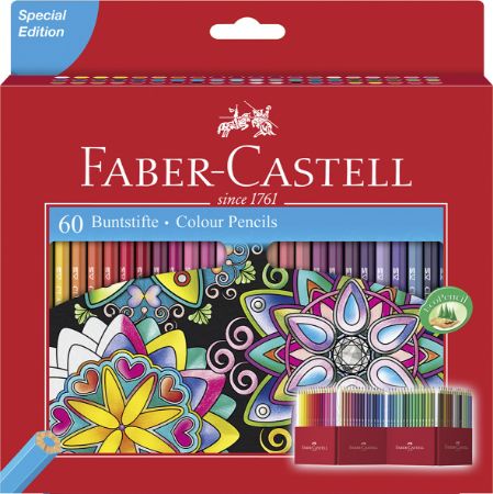 Poza cu CREIOANE COLORATE 60 CULORI EDITIE SPECIALA FABER-CASTELL