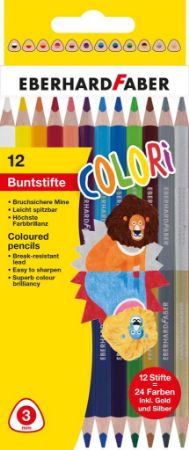 Poza cu CREIOANE COLORATE BICOLORE 12*2 EBERHARD FABER