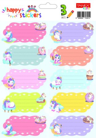 Poza cu ETICHETE SCOLARE 30/SET UNICORNI 2 TLS-734 TANEX
