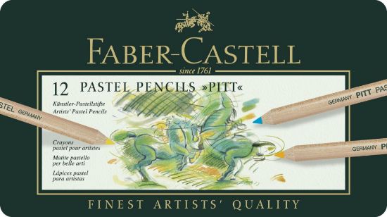 Poza cu CREIOANE PASTEL PITT 12 CULORI FABER-CASTELL