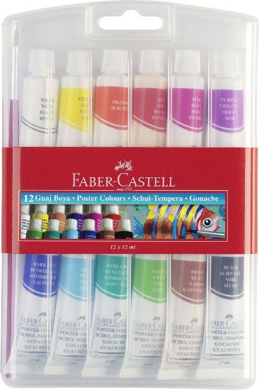 Poza cu TEMPERA 12 CULORI 12 ML FABER-CASTELL