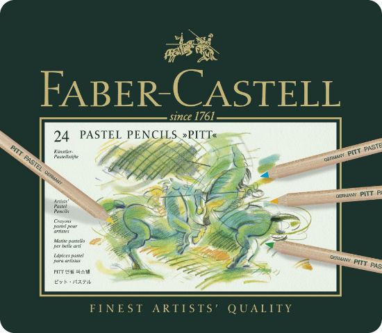 Poza cu CREIOANE PASTEL PITT 24 CULORI FABER-CASTELL