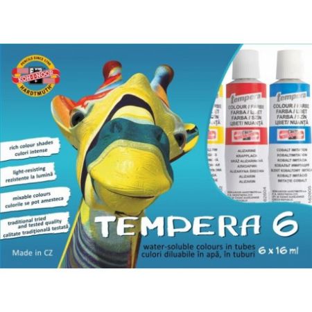 Poza cu TEMPERA 6 CULORI 16ML KOH-I-NOOR