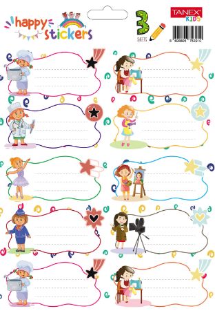 Poza cu ETICHETE SCOLARE 30/SET FETE MESERII TLS-727 TANEX