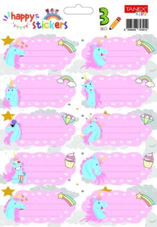 Poza cu ETICHETE SCOLARE 30/SET UNICORNI TLS-727 TANEX
