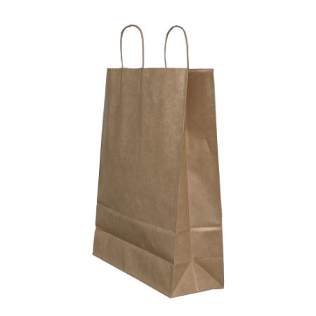 Poza cu PUNGA HARTIE MANER RASUCIT 22 x 10 x 31CM MARO/MARO PAPIROTI