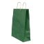Poza cu PUNGA HARTIE MANER RASUCIT 26 x 12 x 35 CM VERDE DUNGI/MARO PAPIROTI