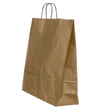 Poza cu PUNGA HARTIE MANER RASUCIT 26 x 12 x 35 CM AURIU/ALB PAPIROTI