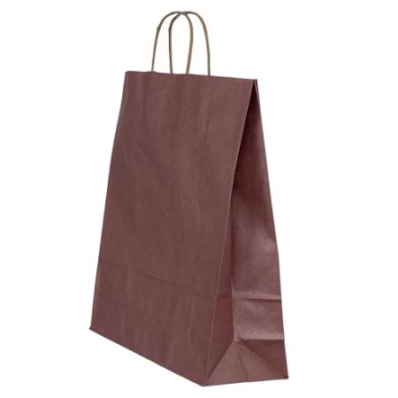 Poza cu PUNGA HARTIE MANER RASUCIT 26 x 12 x 35 CM MOV/MARO PAPIROTI