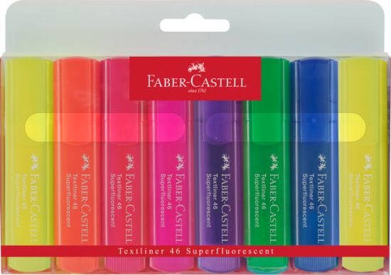 Poza cu TEXTMARKER SET 8 SUPERFLUORESCENT 1546 FABER-CASTELL