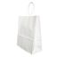 Poza cu PUNGA HARTIE MANER RASUCIT 18 x 8 x 22 CM ALB/ALB PAPIROTI