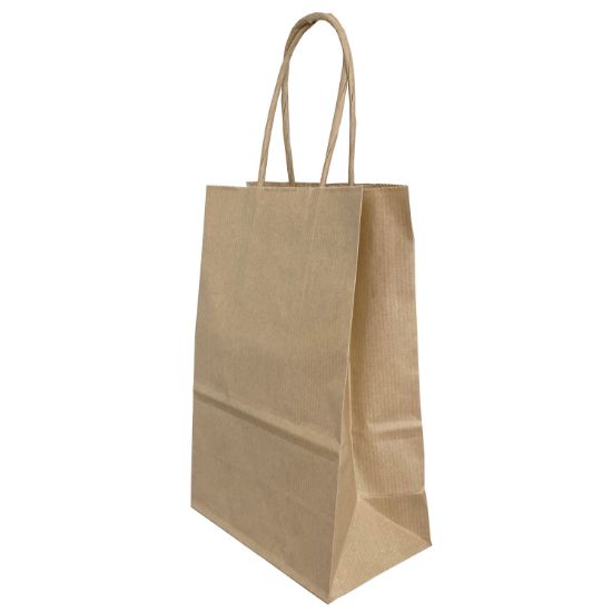 Poza cu PUNGA HARTIE MANER RASUCIT 14 x 8 x 21 CM MARO/MARO PAPIROTI