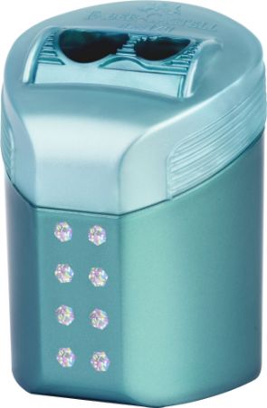 Poza cu ASCUTITOARE DUBLA ROLL ON SPARKLE PASTEL FABER-CASTELL