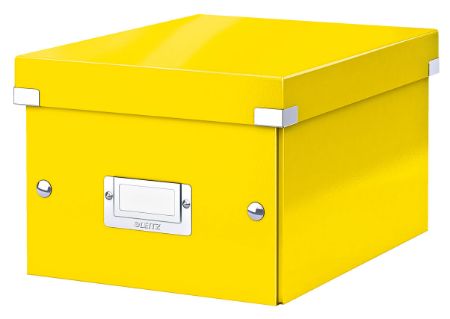 Poza cu CUTIE DEPOZITARE MICA GALBENA CLICK&STORE LEITZ