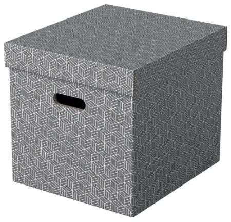 Poza cu CUTIE DEPOZITARE CU CAPAC 36 x 32 x 31CM GRI RECYCLED FSC 3/SET ESSELTE