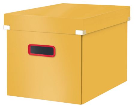 Poza cu CUTIE DEPOZITARE CU CAPAC SI MANER PLIABILA 32 x 35 x 36 CM GALBEN CHIHLIMBAR COSY LEITZ