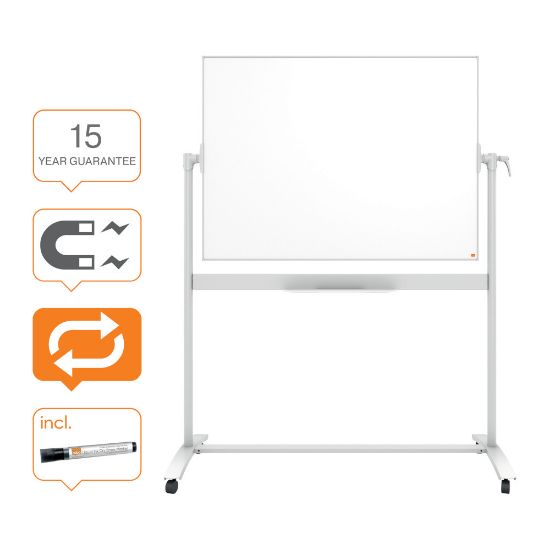Poza cu WHITEBOARD MAGNETIC MOBIL 90*120 CM NANO CLEAN NOBO