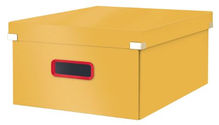 Poza cu CUTIE DEPOZITARE CU CAPAC SI MANER PLIABILA 36 x 20 x 48 CM GALBEN CHIHLIMBAR COSY LEITZ