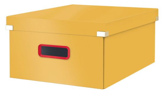 Poza cu CUTIE DEPOZITARE CU CAPAC SI MANER PLIABILA 36 x 20 x 48 CM GALBEN CHIHLIMBAR COSY LEITZ