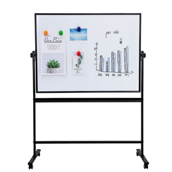 Poza cu WHITEBOARD MAGNETIC MOBIL 90*120 CM RAMA ALUMINIU DELI