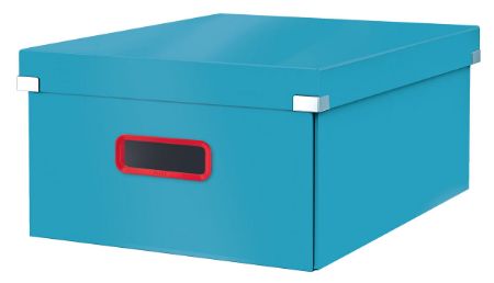 Poza cu CUTIE DEPOZITARE CU CAPAC SI MANER PLIABILA 36 x 20 x 48 CM ALBASTRU CELEST LEITZ