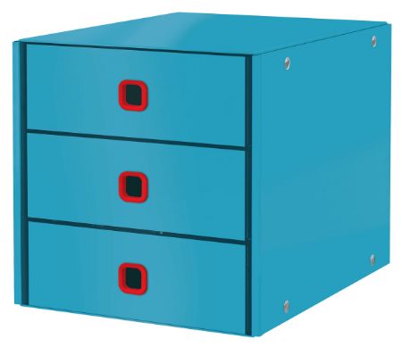 Poza cu CABINET 3 SERTARE ALBASTRU CELEST COSY CLICK&STORE LEITZ