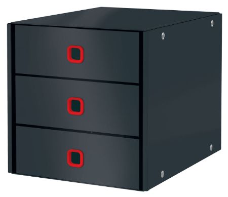 Poza cu CABINET 3 SERTARE GRI ANTRACIT COSY CLICK&STORE LEITZ