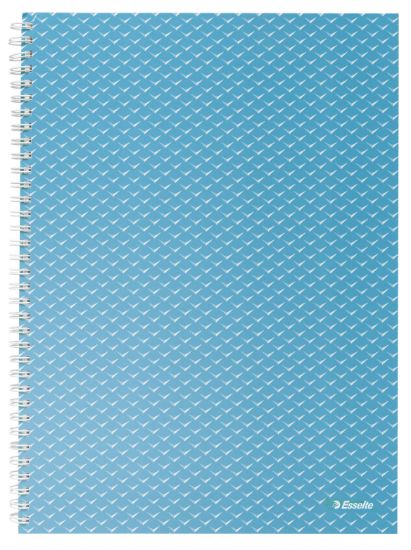 Poza cu CAIET BIROU SPIRA A4 80 FILE DICTANDO ALBASTRU COPERTA CARTON COLOUR'BREEZE ESSELTE