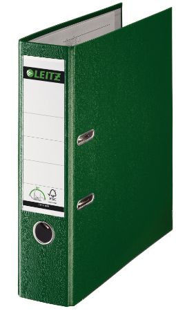 Poza cu BIBLIORAFT PLASTIFIAT 8CM 180GRADE VERDE LEITZ