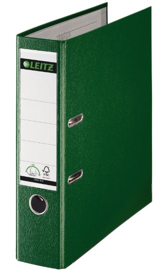Poza cu BIBLIORAFT PLASTIFIAT 8CM 180GRADE VERDE LEITZ