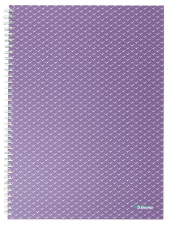 Poza cu CAIET BIROU SPIRA A4 80 FILE DICTANDO LAVANDA COPERTA CARTON COLOUR'BREEZE ESSELTE