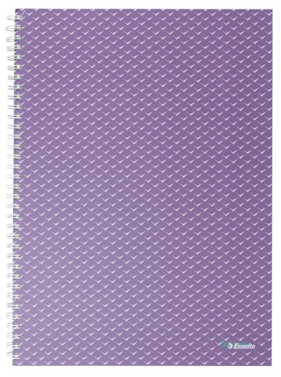 Poza cu CAIET BIROU SPIRA A4 80 FILE DICTANDO LAVANDA COPERTA CARTON COLOUR'BREEZE ESSELTE