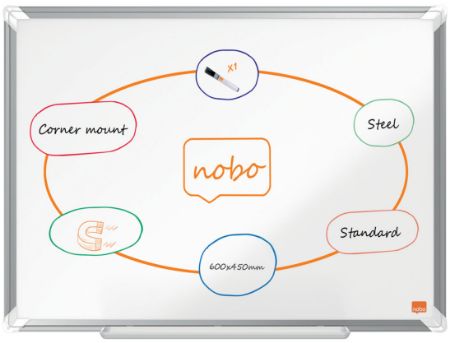 Poza cu WHITEBOARD MAGNETIC OTEL LACUIT 45 X 60 CM PREMIUM PLUS NOBO